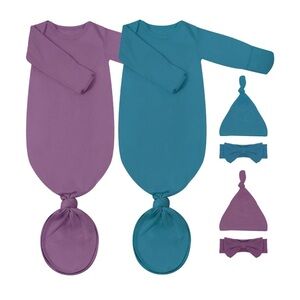 Newborn Knotted Gown Set